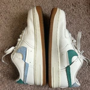Nike Air Force 1 blue and green size 7